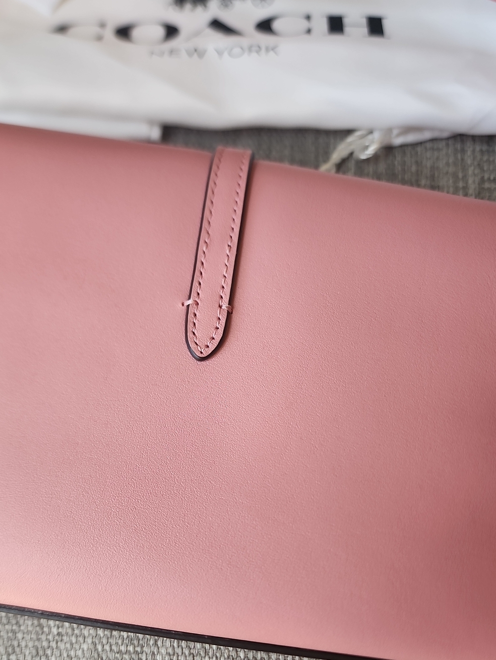 COACH Hamptons Small Leather Shoulder Bag- Pink - Picture 8 of 16